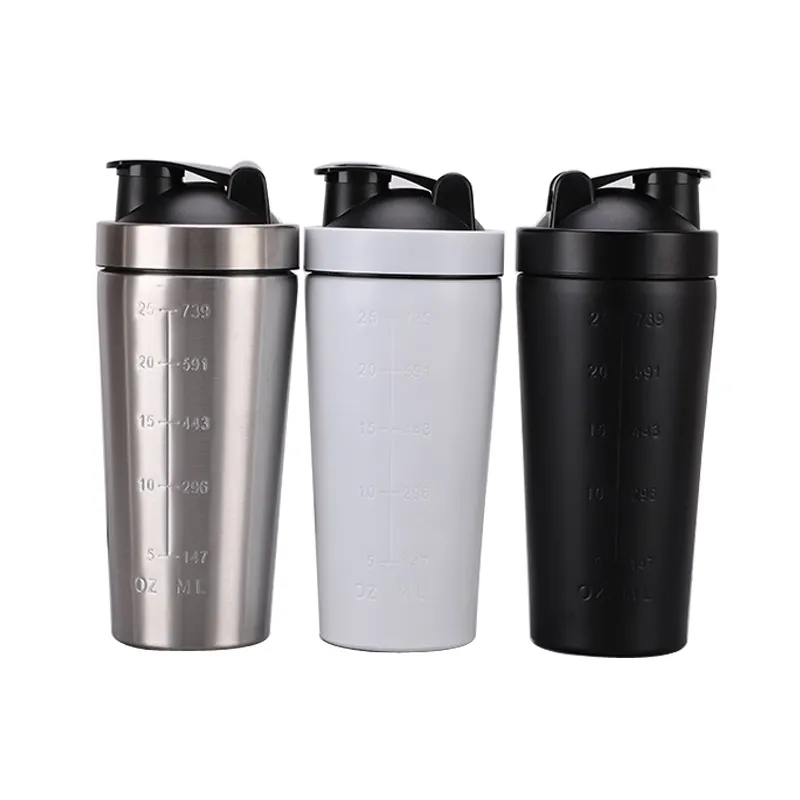 Bouteille shaker de protéines, 750/304 ml, sans bpa, logo personnalisé, vente en gros