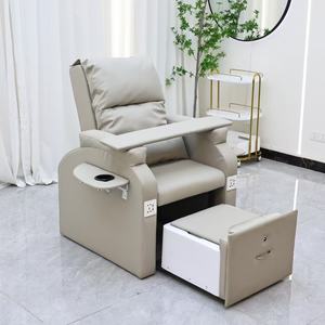 Chaise de salon de beauté de haute qualité, luxueuse, réglable, électrique, pour pédicure, spa pour les pieds, massage, sans plomberie, avec bol portable - Product Image 1