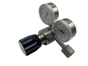 Régulateur hydraulique à double manomètre CGA330 en acier inoxydable 316L pour gaz Hélium, SO2, CO2 avec plage de débit de 100m³/h - Product Image 4