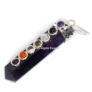 Cristal de Cuarzo Amatista Estilo Náutico, Capa de Chakra con Patrón Orgón, Artesanía de Piedras Preciosas Hecha a Mano, 30-45mm, Metafísica, Nueva Era, JILANI - Product Image 4