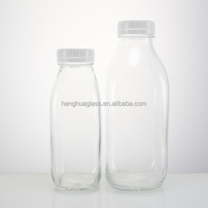 Nhà Máy Giá <span class=keywords><strong>500Ml</strong></span> 1000Ml 1L Vuông Sữa Chai Thủy Tinh 16Oz 32Oz Nước Trái Cây Nước Giải Khát Chai Thủy Tinh Với Bằng Chứng Giả mạo Nắp Nhựa - Product Image 4