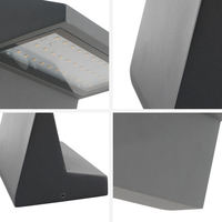 Lampe murale extérieure LED en aluminium avec diffuseur en verre transparent, étanche, AC 220V 240V, lumière murale de jardin
