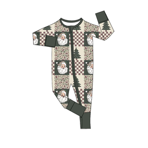 Pijama de una pieza para recién nacido con estampado de Papá Noel y renos, camuflaje, con cremallera. - Product Image 5