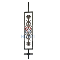 Balustre décoratif en fonte à motifs, revêtement poudré anti-résistant, pour pièces d'escalier intérieur
