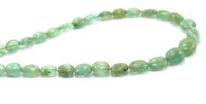 Meilleure qualité, 1 brin de pierres précieuses d'émeraude de zambie naturelle, forme ovale lisse, perles de Briolette, fabrication de Bracelet, collier, boucle d'oreille, bricolage - Product Image 5