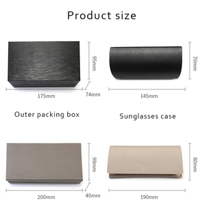 Customizable Print Hard Case Countertop Handmade Pu Suede Sunglasses Cases  With Logo Holder Luxury Box - Product Image 4