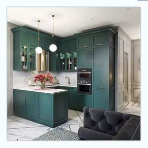 Muebles de Cocina Modernos de Lujo, Juego de Gabinetes de Madera Sólida con Acero Inoxidable y Material de Panel, Gabinetes Personalizados de Fábrica al por Mayor - Product Image 4