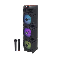 Boîte de son DJ karaoké portable sans fil professionnelle rechargeable avec chariot, LED RGB, 20W, autonomie de 5 à 10h, télécommande 5.0