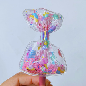 Serre-tête à nœud Quicksand pour filles, avec paillettes et sequins, motif crème glacée, super mignon, pour petites filles, pince à <span class=keywords><strong>cheveux</strong></span> anti-frisottis, en plastique fait main - Product Image 4
