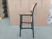 Chaises de jardin colorées en polypropylène pour l'extérieur, chaises de bar de café en PP