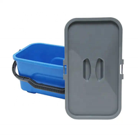 Nouveau seau de nettoyage de rondelle de raclette de fenêtre 11L seau de vadrouille plat avec couvercle d'étanchéité pour le nettoyage de l'eau