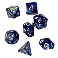 Donjons et Dragons personnalisés, vente en gros, jeu de dés en plastique acrylique bon marché, jeu de dés à bord rond en résine solide