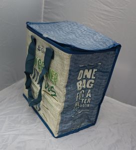 ถุงช้อปปิ้งสำหรับร้านขายของชำเป็นมิตรกับสิ่งแวดล้อมใช้ซ้ำได้มีลามิเนต PP แบบนอนวูฟเวนรีไซเคิลมีลวดลายการ์ตูน - Product Image 3