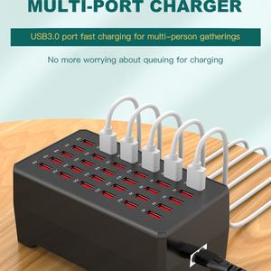 ฮับ USB อัจฉริยะ 30 พอร์ต พร้อมเต้ารับจ่ายไฟ ที่ชาร์จ USB หลายช่อง ที่ชาร์จติดผนัง อะแดปเตอร์สำหรับโรงแรม โรงเรียน ร้านค้า - Product Image 6