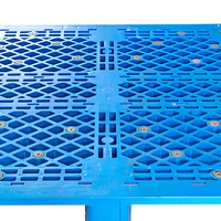 Palette en plastique industrielle 4 voies de style européen, grille en HDPE, empilable, pour rayonnage d'entrepôt, plateau de transport, emballage d'exportation, sur mesure