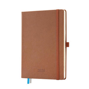 Carnet A5 à spirales avec couverture en cuir, logo en feuille d'or, personnalisation du design, haute valeur esthétique, mini format portable - Product Image 1