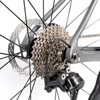 Vélo de route en fibre de carbone R15pro en promotion avec jeu de roues en fibre de carbone, 24 vitesses, freins à disque hydrauliques, aérodynamique, pour adulte