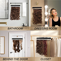 Support pour extensions de cheveux en métal extra large avec 16 crochets, support pour tresses, support pour perruques pour usage domestique