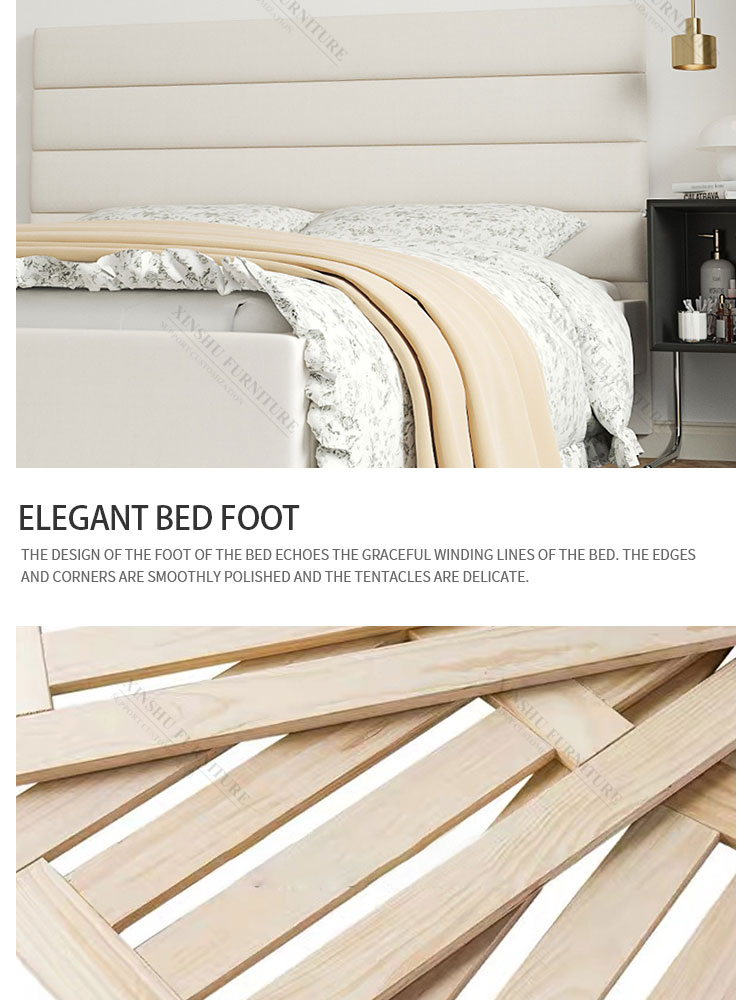 high quality nordic light luxury double simple modern net red bed ins master bedroom 1.8m cloth bed