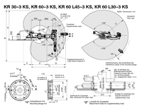 Bras de robot industriel KR30/60, 6 axes, charge utile de 20 kg, avec pince robotique, robot de chargement et de déchargement pour la manutention et la palettisation