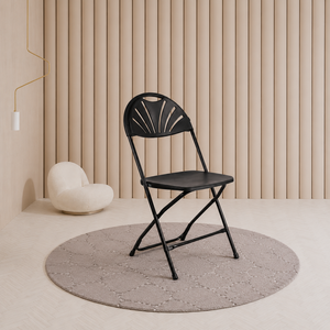 Durable Waterproof Comfortable Portable Fan Back Plastic Metal Folding <b>Chair</b>-Modern Design for Garden Hotel Warehouse Outdoor - Product Image 1