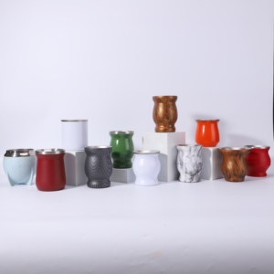 Taza de Yerba Mate Argentina de Acero Inoxidable de Doble Pared de 8 oz con Logotipo Personalizado y Bombilla - Product Image 3