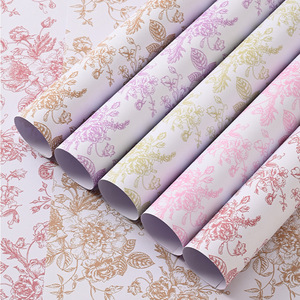 Số Lượng Lớn Bán Buôn Cổ Điển Màu Nâu Trà Chiều Phong Cách Mô Hình Hoa Giấy Gói Cho Cửa Hàng Hoa Bó Hoa Bao Bì - Product Image 4