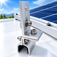 Système de montage solaire en aluminium : Rail, Collier intermédiaire, Collier d'extrémité, Support en L pour structure de panneaux photovoltaïques