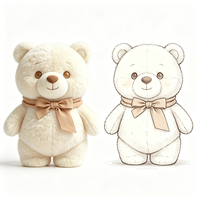 Ours en peluche doux et moelleux avec nœud papillon mignon, jouet en peluche pour enfants, vente en gros, ours en peluche personnalisé