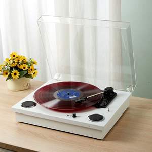 <span class=keywords><strong>Altavoces</strong></span> de aspecto Vintage, altavoz Bluetooth de música clásica <span class=keywords><strong>para</strong></span> <span class=keywords><strong>tocadiscos</strong></span>, reproductor de discos de vinilo de madera de diente azul portátil, fonógrafo - Product Image 6