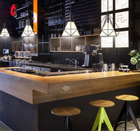 Comptoir de bar commercial moderne en surface solide 3D, design gratuit, pour café, boîte de nuit, bar