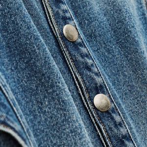 เดรสยีนส์แฟชั่นเก๋ไก๋ปี 2025 แขนกุด สไตล์ลำลองสำหรับผู้หญิง วินเทจ สตรีทแวร์ ลุคเรโทร ล้างสีสไตล์เก๋  แต่งระบาย  ดูสง่างาม - Product Image 4