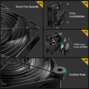 <span class=keywords><strong>Ventilador</strong></span> de ventilación AC <span class=keywords><strong>upHere</strong></span> 12038, <span class=keywords><strong>ventilador</strong></span> axial de refrigeración de 120 mm con controlador de velocidad con enchufe, <span class=keywords><strong>ventilador</strong></span> de escape de alto flujo de aire para gabinete - Product Image 2