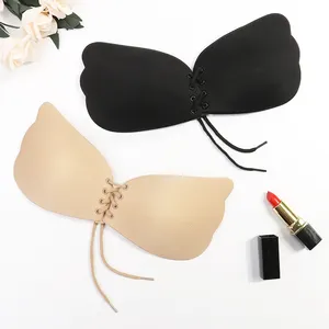 Soutien-gorge push-up invisible sans bretelles en silicone sans bretelles avec dos adhésif