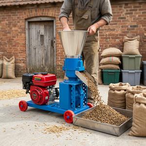 Macchina per Pellet a Benzina Mobile con Ruote per Lavorazione Agricola - Product Image 1