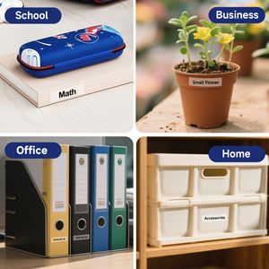 Cinta de Etiquetas Autoadhesiva Orison Compatible con D1 S0720500 45010, Negra sobre Transparente, 12 mm, para Impresora de Etiquetas <span class=keywords><strong>DYMO</strong></span> <span class=keywords><strong>LabelManager</strong></span> <span class=keywords><strong>160</strong></span> - Product Image 5