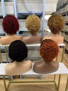 <span class=keywords><strong>Parrucche</strong></span> in pizzo trasparente pieno frontale molto a buon mercato, folletto taglio capelli umani ricci parrucca per donne nere - Product Image 3