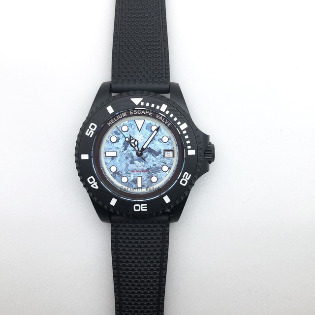OEM ODM Damascus Steel Sport Dive Watch Sellita Movement Sapphire Crystal Titanium Dial 1000M Water Resistance Deep Diver Watch