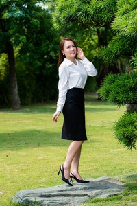 Chemise basique pour femme Giabaco, col en mousseline de haute qualité, sans col, manches longues, blancs classiques, chemisier de bureau décontracté, bouton, été - Product Image 2