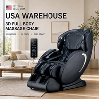 Silla de Masaje Corporal Completo 3D con Gravedad Cero, Riel SL, Reclinable Eléctrico, Calefacción, Rodillos para Pies, Bolsas de Aire y Control por APP - Desde Almacén de EE. UU.