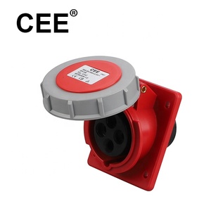 CEE Ổ Cắm Gắn Bảng Điều Khiển IP67 Ổ Cắm Công Nghiệp Chống Nước Màu Đỏ 5 Pin 3 Pha 3 P + N + E 400V Phích Cắm Và Ổ Cắm Công Nghiệp - Product Image 4