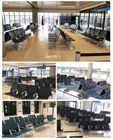 Sillas de espera multicolor opcionales de 3, 4 y 5 plazas para hospitales, vestíbulos y salas de espera de aeropuertos