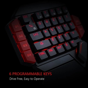 SUNGI Einhand-Gaming-Tastatur RGB-Hintergrund beleuchtung 35 Tasten Tragbare Mini-Gaming-Tastatur Ergonomischer Game <span class=keywords><strong>controller</strong></span> für PC-Spieler - Product Image 5