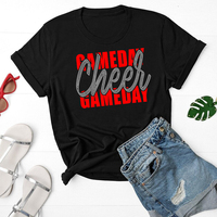 Personnalisable Cheer Game Day Bling Rhinestone Vinyl Heat Transfer Iron pour T-shirts