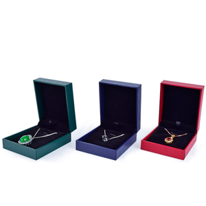 Nuevo Diseño Clásico de Caja de Joyería de Plástico, Caja de Embalaje de Papel con Imitación de Cuero para Anillos, Colgantes y Cadenas, Venta al Por Mayor Personalizada - Product Image 2