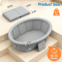 Baignoire pliable pour bébé en PVC personnalisée, seau de bain gonflable épaissi, capacité de 20 à 29 gallons pour 4 personnes, portable pour les voyages et la maison