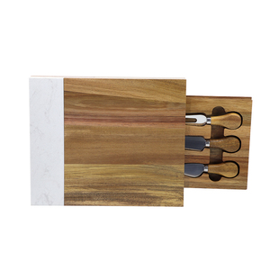 Set Tagliere <span class=keywords><strong>in</strong></span> Marmo e <span class=keywords><strong>Legno</strong></span> di Acacia <span class=keywords><strong>Fai</strong></span>-<span class=keywords><strong>da</strong></span>-<span class=keywords><strong>Te</strong></span> 2026, Set <span class=keywords><strong>da</strong></span> Tavola con Cassetto per Formaggi e Carne - Product Image 2