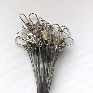 Connecteur de fil de pêche en acier inoxydable avec guide et émerillon, matériel de pêche 15-20-25 cm, ligne haute résistance anti-emmêlement - Product Image 1