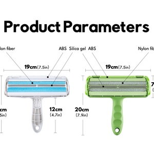 Brosse pour animaux de compagnie à logo personnalisé, double face, auto-nettoyante, réutilisable, rouleau pour enlever les poils d'animaux - Product Image 2