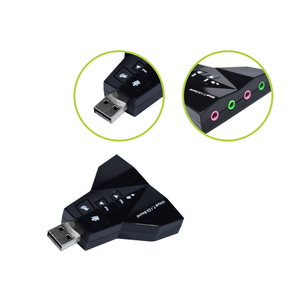 Carte son USB 7.1 canaux, mini adaptateur audio avec doubles prises casque et - Product Image 2